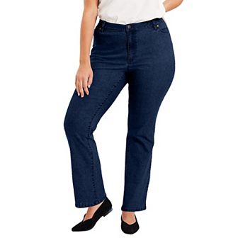 June + Vie Women's Plus Size Curvie Fit Bootcut Jeans