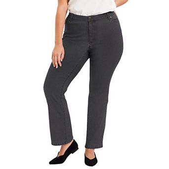 June + Vie Women's Plus Size Curvie Fit Bootcut Jeans