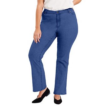 June + Vie Women's Plus Size Curvie Fit Bootcut Jeans