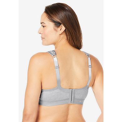 Comfort Choice Women's Plus Size Wireless Back-Close Lounge Bra