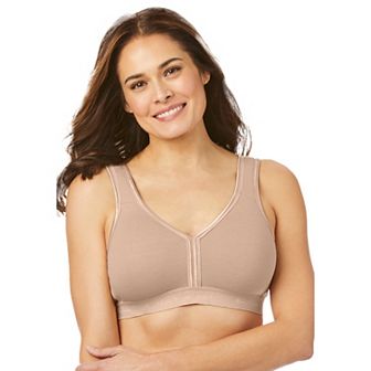 Comfort Choice Women's Plus Size Wireless Back-Close Lounge Bra