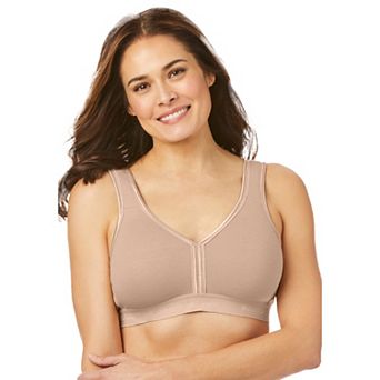 Comfort Choice Women's Plus Size Wireless Back-close Lounge Bra