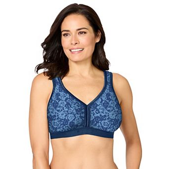Comfort Choice Women's Plus Size Wireless Back-close Lounge Bra