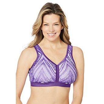 Comfort Choice Women's Plus Size Wireless Back-close Lounge Bra