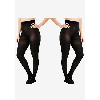 Comfort Choice Women's Plus Size 2-pack Smoothing Tights