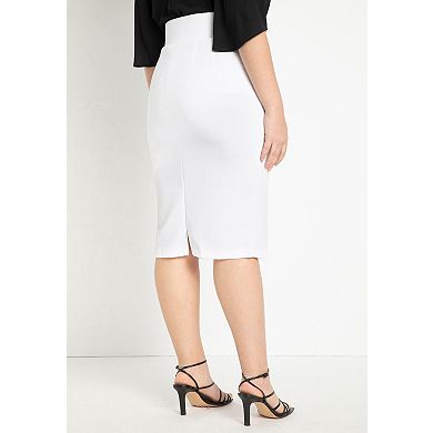 ELOQUII Women's Plus Size Neoprene Pencil Skirt