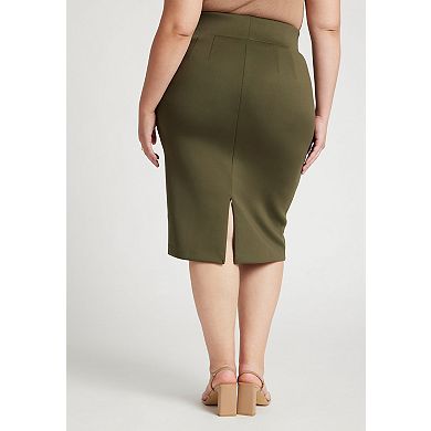 ELOQUII Women's Plus Size Neoprene Pencil Skirt