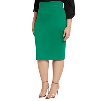 Eloquii Women's Plus Size Neoprene Pencil Skirt
