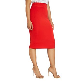 Eloquii Women's Plus Size Neoprene Pencil Skirt
