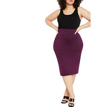 Eloquii Women's Plus Size Neoprene Pencil Skirt