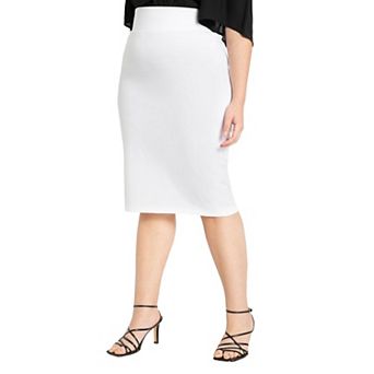 Eloquii Women's Plus Size Neoprene Pencil Skirt
