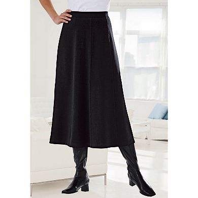 Woman Within Plus Size Ponte Knit A-Line Skirt