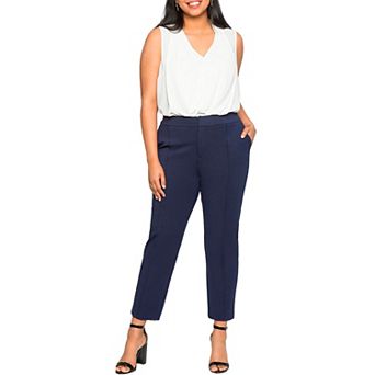 ELOQUII Women's Plus Size Tall The Ultimate Stretch Slim Leg Pant