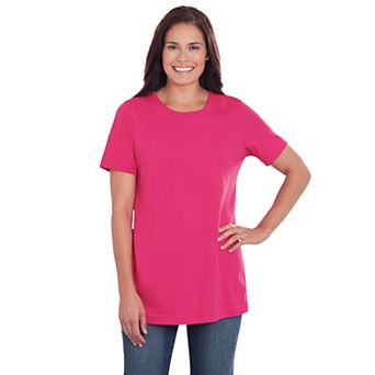 Woman Within Plus Size Petite Perfect Short-Sleeve Crewneck Tee