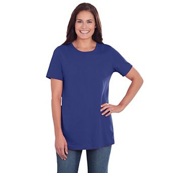Woman Within Plus Size Petite Perfect Short-Sleeve Crewneck Tee