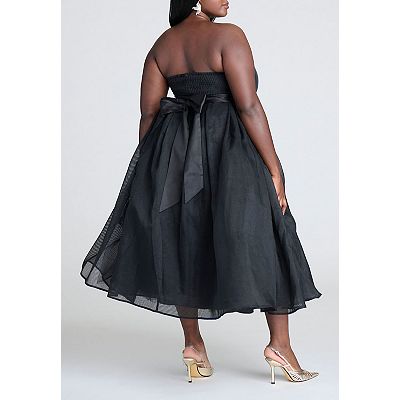 green emerald velvet dress Amazon.com: ELOQUII Women's Plus Size Dramatic One-Shoulder Ruffle Gown main image 0