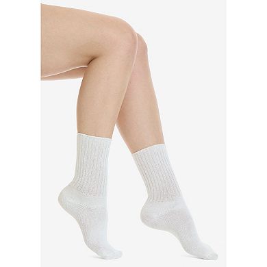 Comfort Choice Women's Plus Size 6-pack Rib Knit Socks