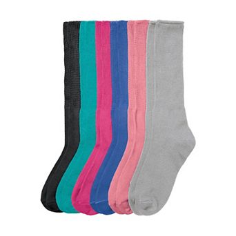 Comfort Choice Women's Plus Size 6-pack Rib Knit Socks