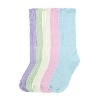 Comfort Choice Women's Plus Size 6-pack Rib Knit Socks