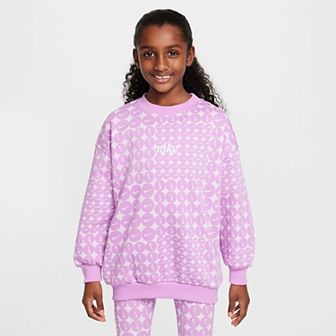 Girls 7-16 Nike Sportswear Club Fleece Oversized Crewneck Sweatshirt