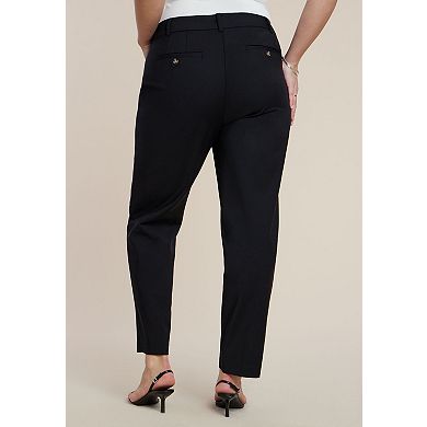 ELOQUII Women's Plus Size Tall Kady Fit Double-Weave Pant
