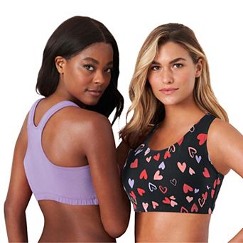 Comfort Choice Women's Plus Size Wireless Sport Bra 2-Pack