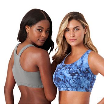 Comfort Choice Women's Plus Size Wireless Sport Bra 2-pack