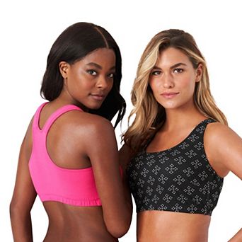 Comfort Choice Women's Plus Size Wireless Sport Bra 2-pack