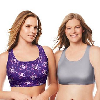 Comfort Choice Women's Plus Size Wireless Sport Bra 2-pack