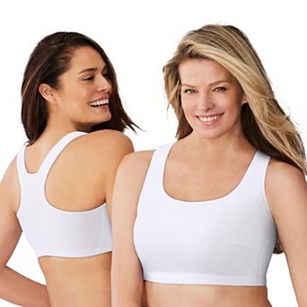 Comfort Choice Women's Plus Size Wireless Sport Bra 2-pack
