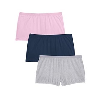 Comfort Choice Plus Size Boy Short 3-Pack