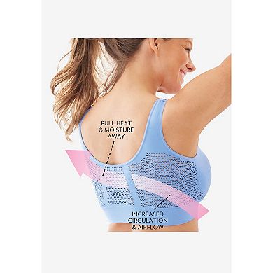 Secret Solutions Women's Plus Size Wireless Cooling Seamless Bra