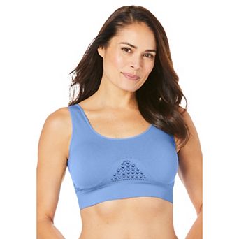 Secret Solutions Women's Plus Size Wireless Cooling Seamless Bra