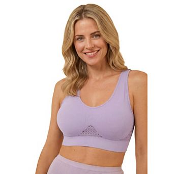 Secret Solutions Women's Plus Size Wireless Cooling Seamless Bra