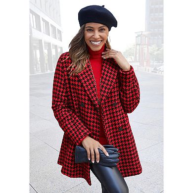 Jessica London Women's Plus Size A-line Wool Peacoat