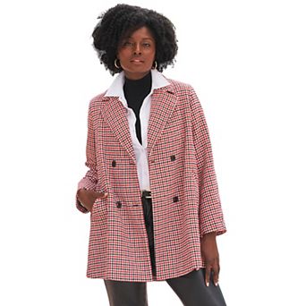 Jessica London Women's Plus Size A-Line Wool Peacoat