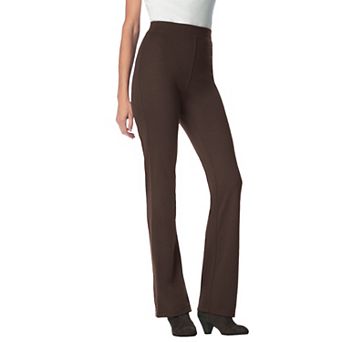 Woman Within Plus Size Tall Stretch Ponte Knit Pull-On Bootcut Pants
