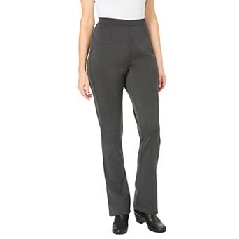 Woman Within Plus Size Tall Stretch Ponte Knit Pull-On Bootcut Pants