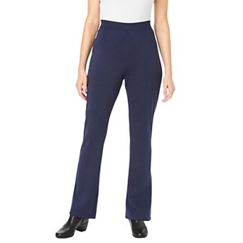 Woman Within Plus Size Tall Stretch Ponte Knit Pull-On Bootcut Pants