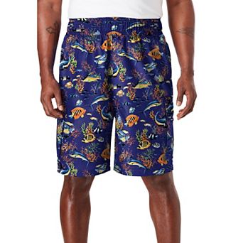 KingSize Men's Big & Tall 8 Flex Cargo Swim Trunks