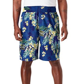 Kingsize Men's Big & Tall 8 Flex Cargo Swim Trunks
