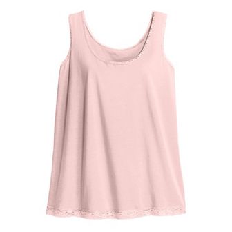 ellos Plus Size Lace Trim Tank
