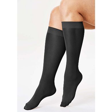 Comfort Choice Women's Plus Size 3-pack Knee-high Support Socks