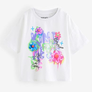Girls 4-12 NEXT Graffiti Print Tee