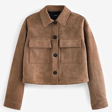 Women's NEXT Suedette Cropped Shacket