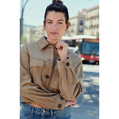 Women's NEXT Suedette Cropped Shacket
