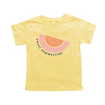 Sweet Summertime Watermelon Toddler Short Sleeve Graphic Tee