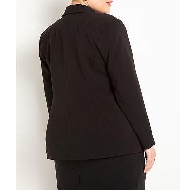 Eloquii Women's Plus Size The 365 Suit Patch Pocket Blazer