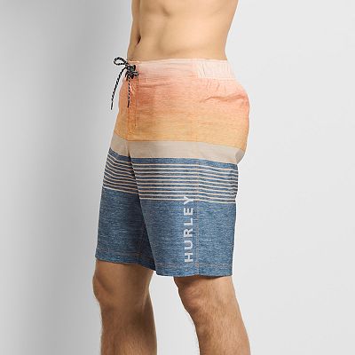 Men's Hurley 9.5-inch Striped Elastic Waist Boardshorts