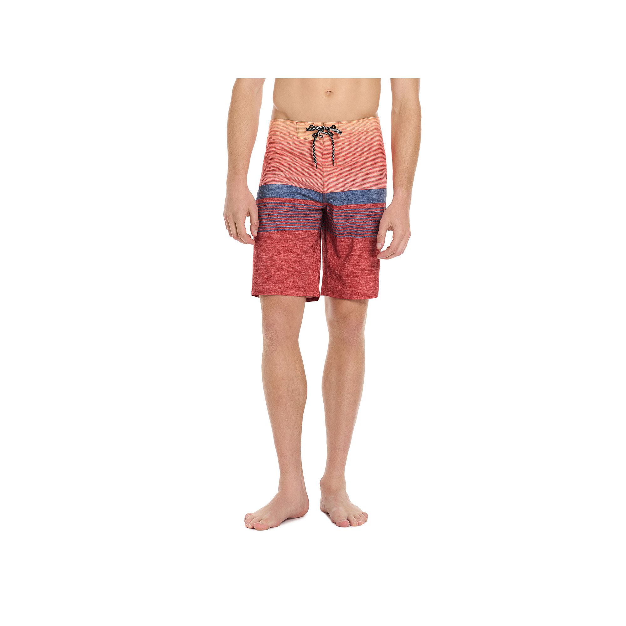 Mens Hurley 9.5 Striped Boardshorts, Size: 30, Aloha Red